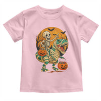 Funny Skeleton Riding Mummy Dinosaur Halloween Toddler T Shirt - Wonder Print Shop