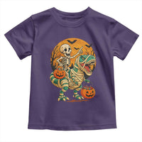 Funny Skeleton Riding Mummy Dinosaur Halloween Toddler T Shirt - Wonder Print Shop