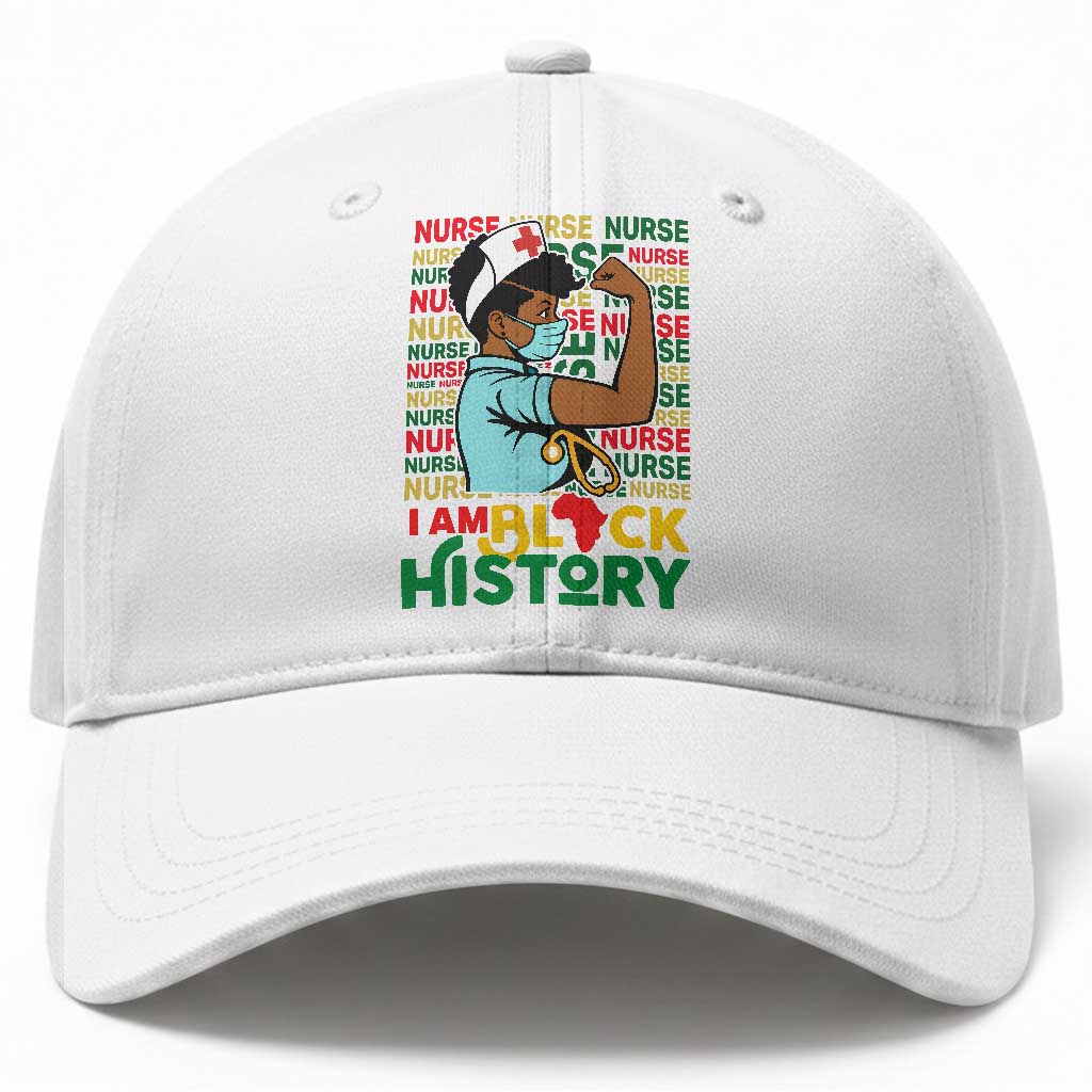 Nurse African American Baseball Cap I Am Black History Strong Feminism
