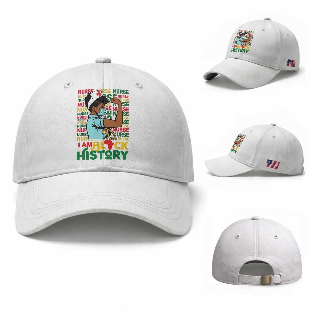 Nurse African American Baseball Cap I Am Black History Strong Feminism