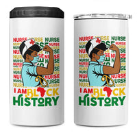 Nurse African American 4 in 1 Can Cooler Tumbler I Am Black History Strong Feminism