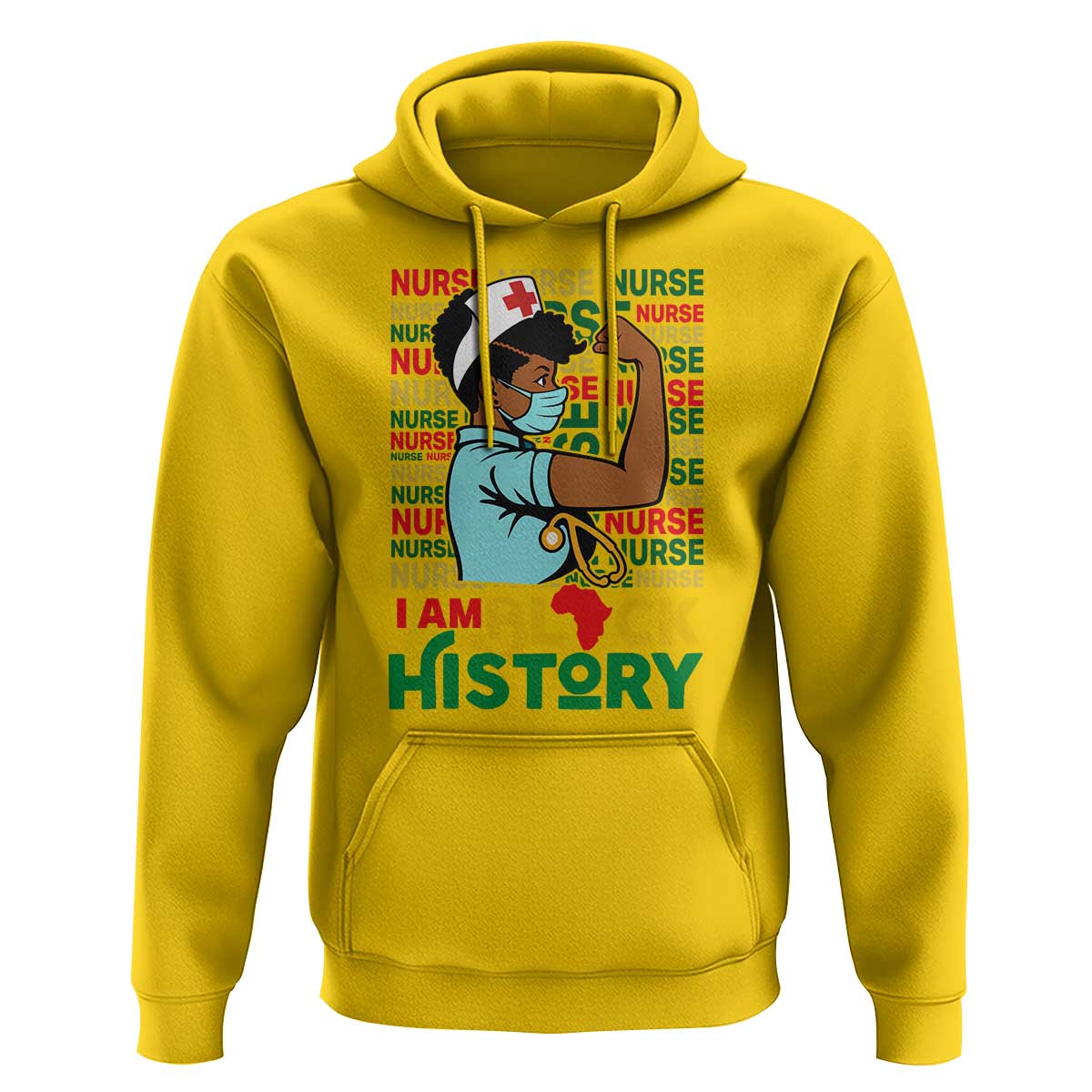 Nurse African American Hoodie I Am Black History Strong Feminism - Wonder Print Shop