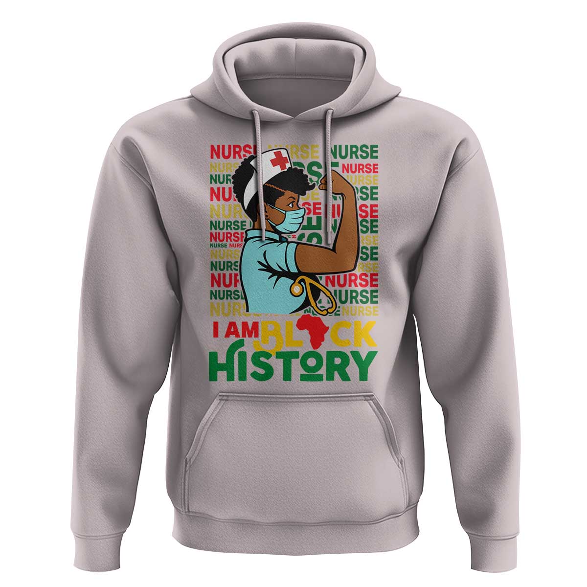 Nurse African American Hoodie I Am Black History Strong Feminism - Wonder Print Shop
