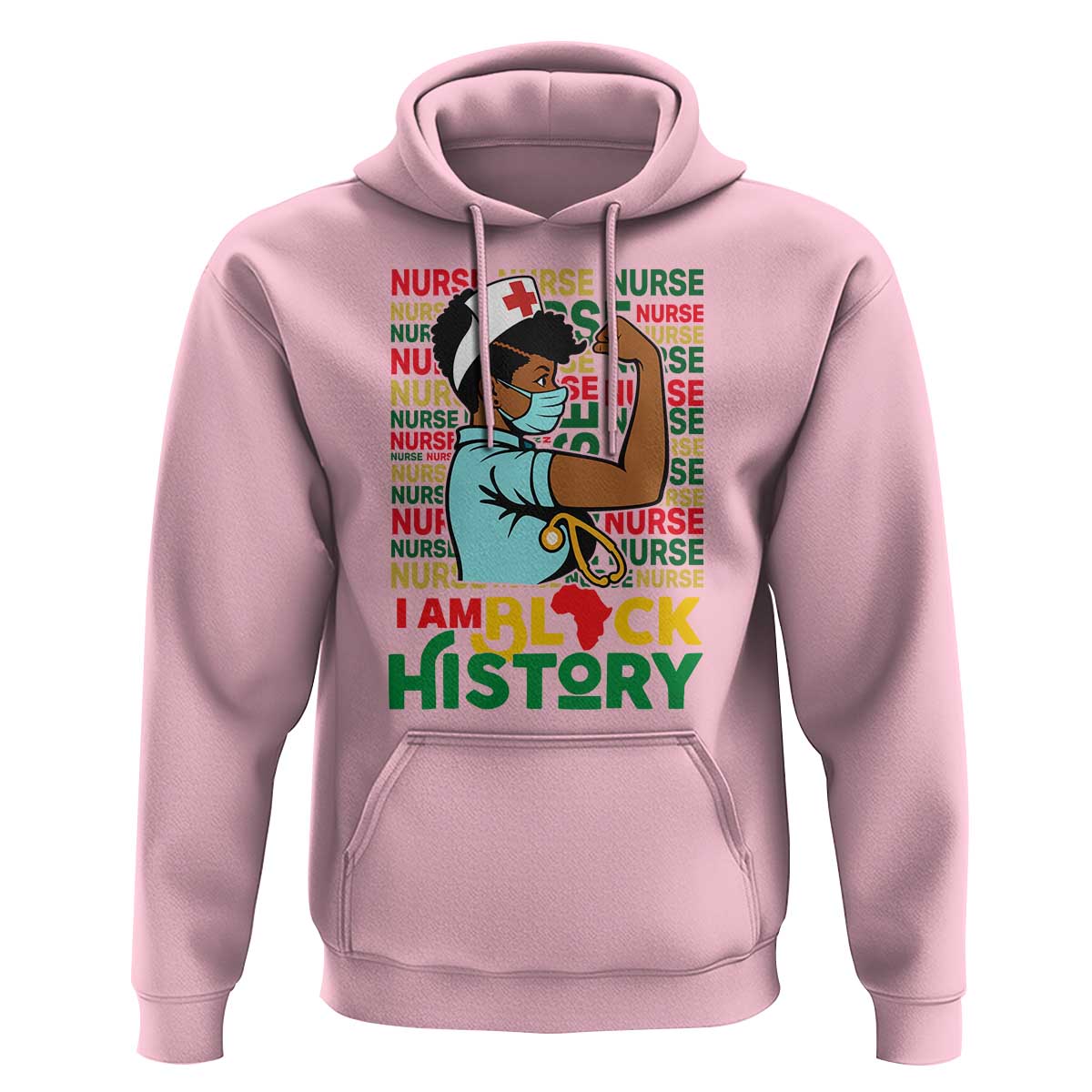 Nurse African American Hoodie I Am Black History Strong Feminism - Wonder Print Shop