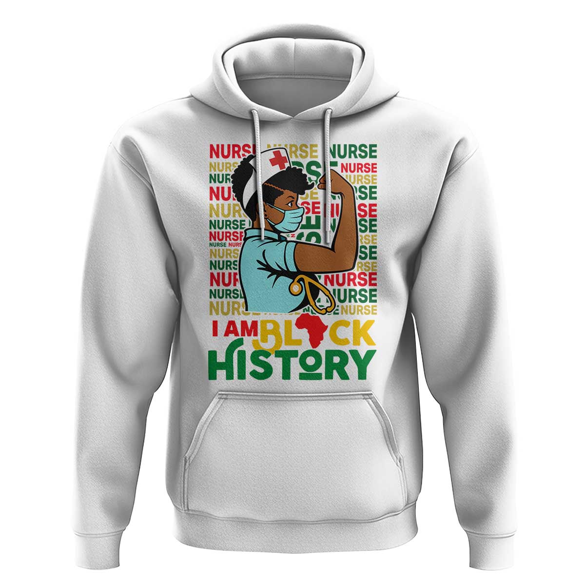 Nurse African American Hoodie I Am Black History Strong Feminism - Wonder Print Shop