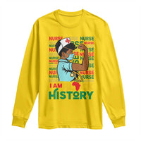 Nurse African American Long Sleeve Shirt I Am Black History Strong Feminism - Wonder Print Shop