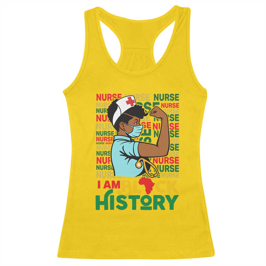 Nurse African American Racerback Tank Top I Am Black History Strong Feminism - Wonder Print Shop