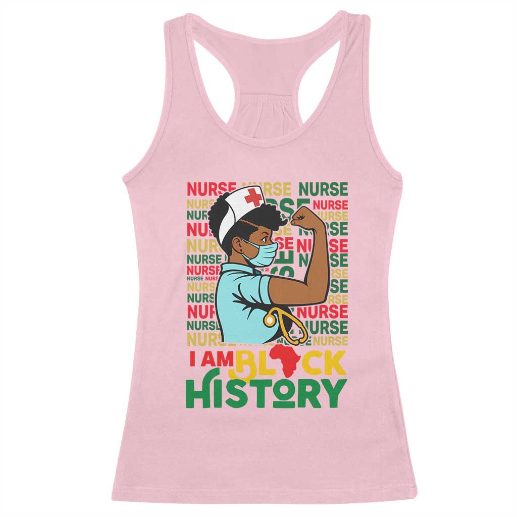 Nurse African American Racerback Tank Top I Am Black History Strong Feminism - Wonder Print Shop