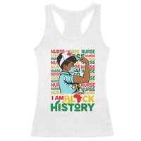 Nurse African American Racerback Tank Top I Am Black History Strong Feminism - Wonder Print Shop