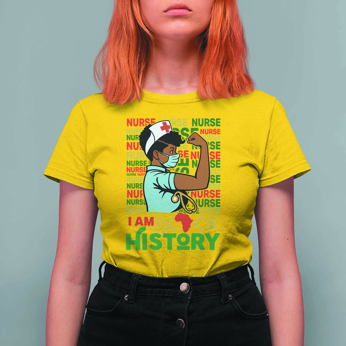 Nurse African American T Shirt For Women I Am Black History Strong Feminism - Wonder Print Shop