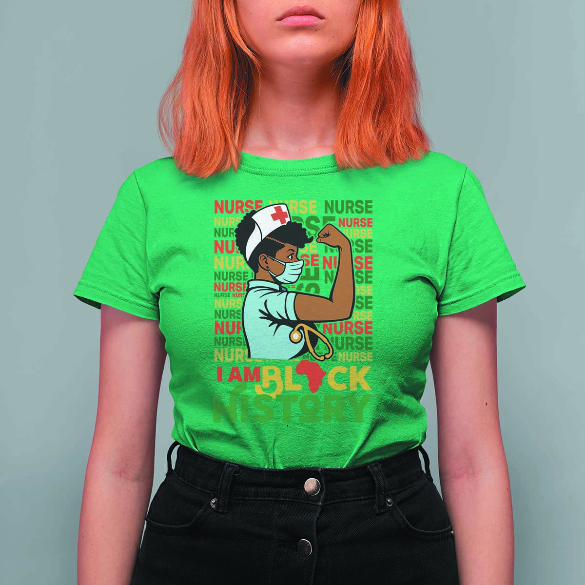 Nurse African American T Shirt For Women I Am Black History Strong Feminism - Wonder Print Shop