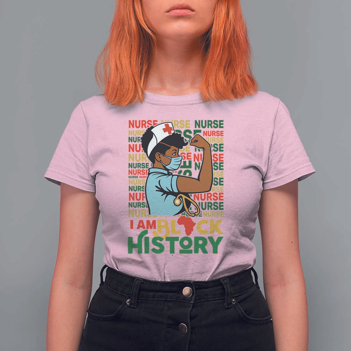 Nurse African American T Shirt For Women I Am Black History Strong Feminism - Wonder Print Shop