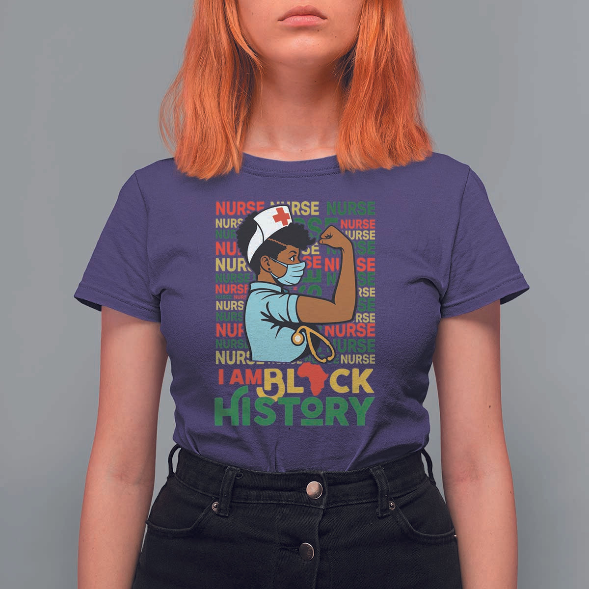 Nurse African American T Shirt For Women I Am Black History Strong Feminism - Wonder Print Shop