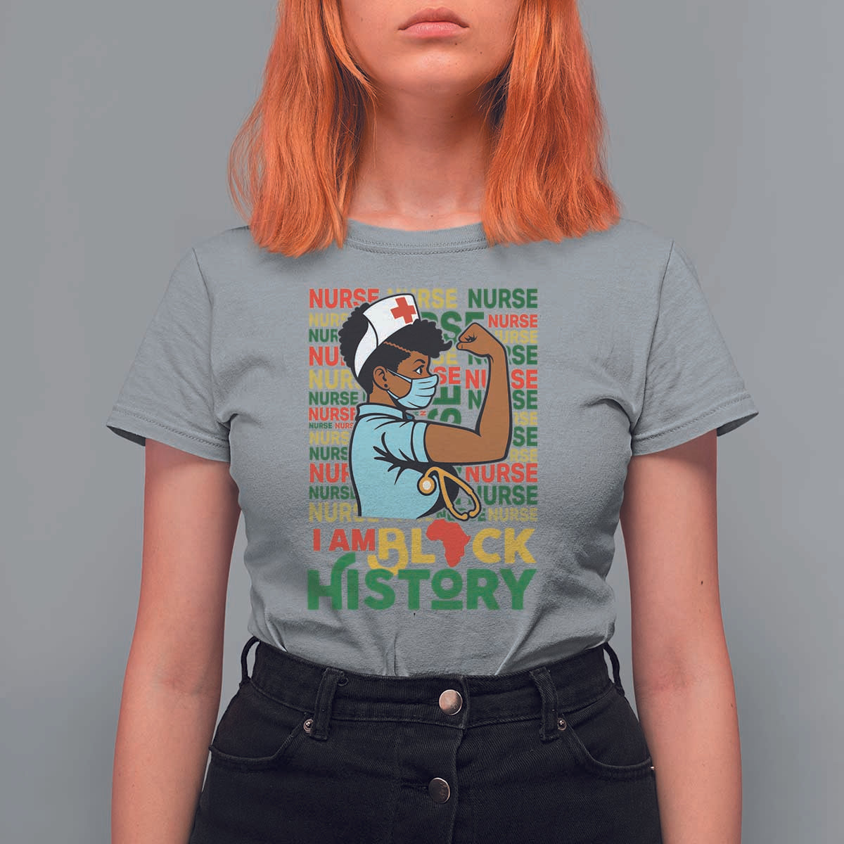 Nurse African American T Shirt For Women I Am Black History Strong Feminism - Wonder Print Shop