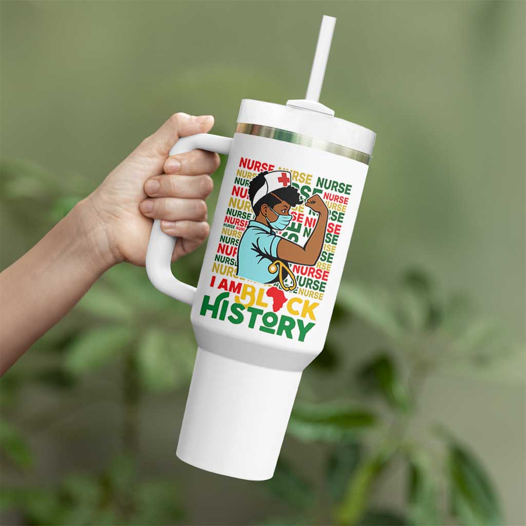 Nurse African American Tumbler With Handle I Am Black History Strong Feminism