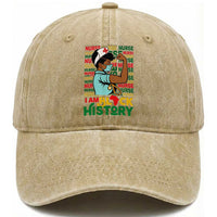 Nurse African American Washed Cotton Baseball Cap I Am Black History Strong Feminism