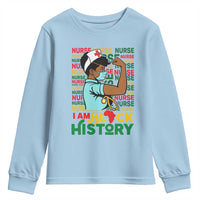 Nurse African American Youth Sweatshirt I Am Black History Strong Feminism - Wonder Print Shop
