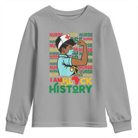 Nurse African American Youth Sweatshirt I Am Black History Strong Feminism - Wonder Print Shop