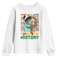 Nurse African American Youth Sweatshirt I Am Black History Strong Feminism - Wonder Print Shop