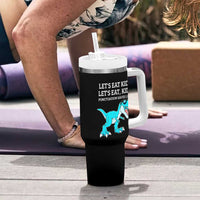 Lets Eat Kids Punctuation Saves Lives Tumbler With Handle Dinosaur Funny Grammar