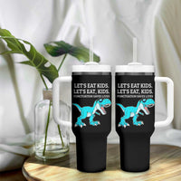 Lets Eat Kids Punctuation Saves Lives Tumbler With Handle Dinosaur Funny Grammar