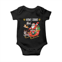 Funny Christmas Cat Baby Onesie Meowy Catmas Santa Sleigh Xmas - Wonder Print Shop