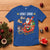 Funny Christmas Cat T Shirt Meowy Catmas Santa Sleigh Xmas - Wonder Print Shop