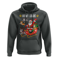 Funny Christmas Cat Hoodie Meowy Catmas Santa Sleigh Xmas - Wonder Print Shop