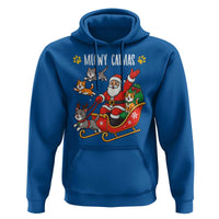 Funny Christmas Cat Hoodie Meowy Catmas Santa Sleigh Xmas - Wonder Print Shop