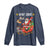 Funny Christmas Cat Long Sleeve Shirt Meowy Catmas Santa Sleigh Xmas - Wonder Print Shop