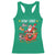 Funny Christmas Cat Racerback Tank Top Meowy Catmas Santa Sleigh Xmas - Wonder Print Shop