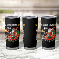 Funny Christmas Cat Tumbler Cup Meowy Catmas Santa Sleigh Xmas