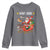 Funny Christmas Cat Youth Sweatshirt Meowy Catmas Santa Sleigh Xmas - Wonder Print Shop