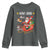 Funny Christmas Cat Youth Sweatshirt Meowy Catmas Santa Sleigh Xmas - Wonder Print Shop