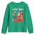 Funny Christmas Cat Youth Sweatshirt Meowy Catmas Santa Sleigh Xmas - Wonder Print Shop
