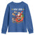 Funny Christmas Cat Youth Sweatshirt Meowy Catmas Santa Sleigh Xmas - Wonder Print Shop