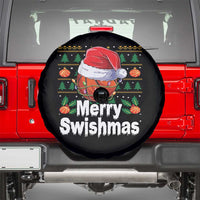 Basketball Christmas Spare Tire Cover Funny Merry Swishmas Sports - Wonder Print Shop
