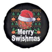 Basketball Christmas Spare Tire Cover Funny Merry Swishmas Sports - Wonder Print Shop