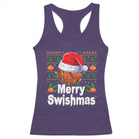 Basketball Christmas Racerback Tank Top Funny Merry Swishmas Sports - Wonder Print Shop