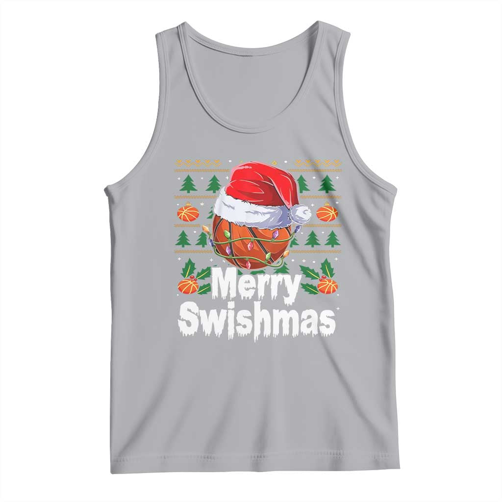 Basketball Christmas Tank Top Funny Merry Swishmas Sports - Wonder Print Shop