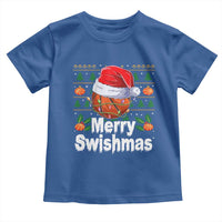 Basketball Christmas Toddler T Shirt Funny Merry Swishmas Sports - Wonder Print Shop