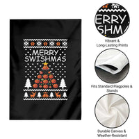 Basketball Merry Swishmas Garden Flag Christmas Tree Sports - Wonder Print Shop