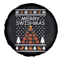 Basketball Merry Swishmas Spare Tire Cover Christmas Tree Sports - Wonder Print Shop