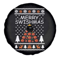 Basketball Merry Swishmas Spare Tire Cover Christmas Tree Sports - Wonder Print Shop
