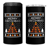 Basketball Merry Swishmas 4 in 1 Can Cooler Tumbler Christmas Tree Sports