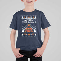 Basketball Merry Swishmas T Shirt For Kid Christmas Tree Sports - Wonder Print Shop