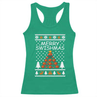 Basketball Merry Swishmas Racerback Tank Top Christmas Tree Sports - Wonder Print Shop
