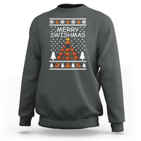 Basketball Merry Swishmas Sweatshirt Christmas Tree Sports - Wonder Print Shop