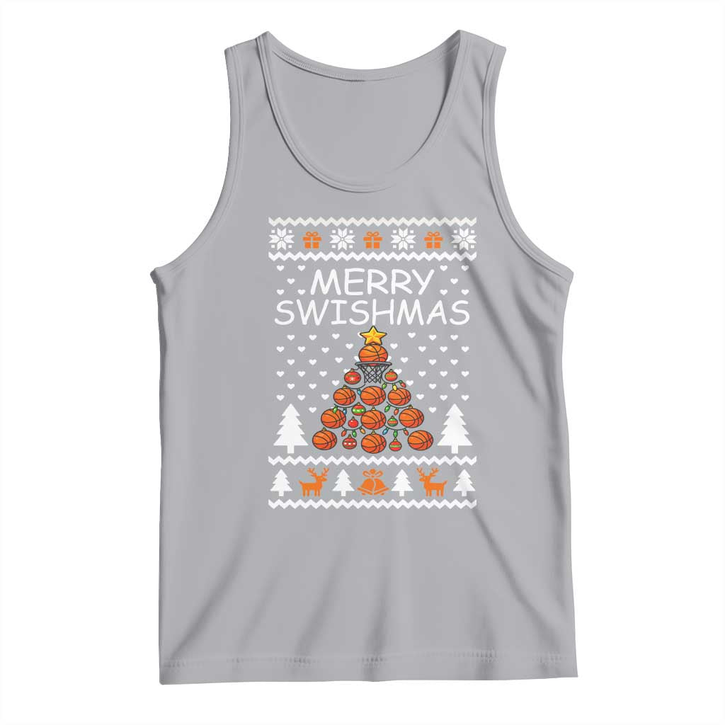 Basketball Merry Swishmas Tank Top Christmas Tree Sports - Wonder Print Shop