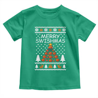 Basketball Merry Swishmas Toddler T Shirt Christmas Tree Sports - Wonder Print Shop